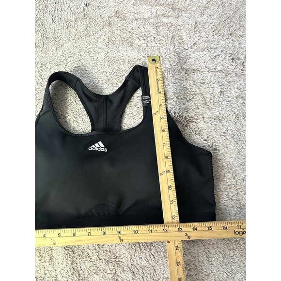 adidas Women's Bra Black 2X Powerreact Training Padded Sports Bra (HC7492) New - Picture 4 of 13
